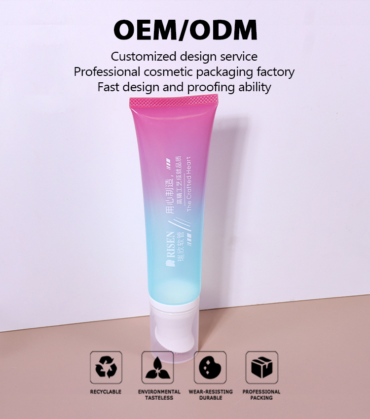 80ml Pink - Blue Gradient Beauty Hose, Silicone Brush Head Shows Ingenious Texture factory