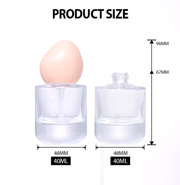 40ml Lotion Bottle: Creative Egg - Shaped Cap Beauty Bottle details