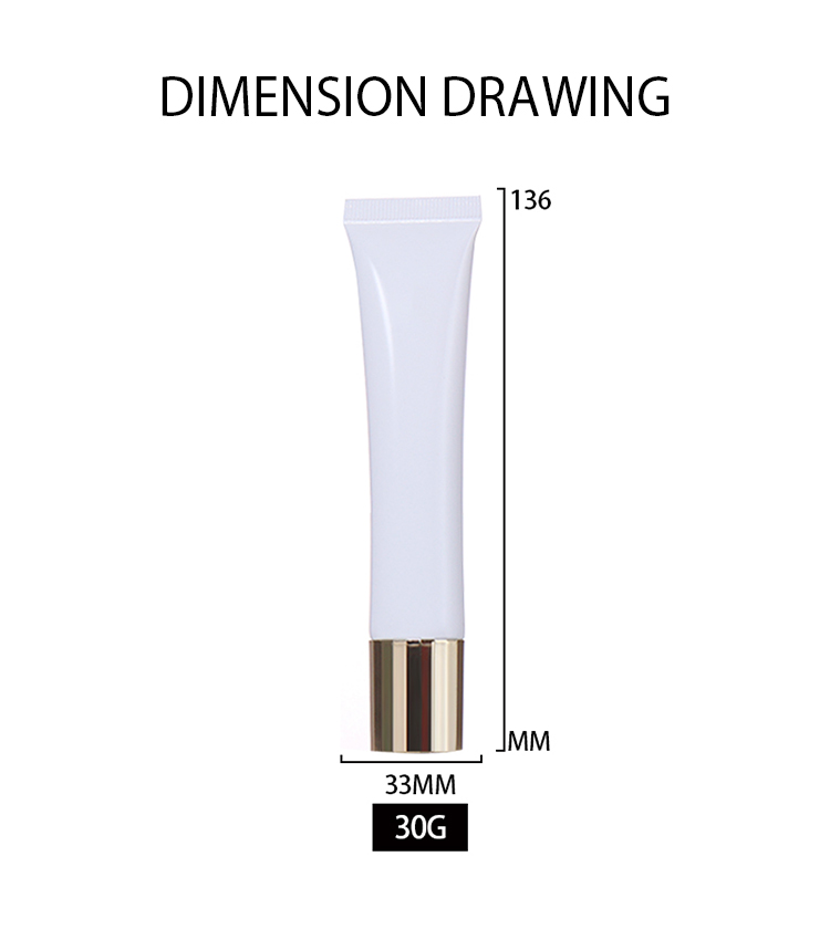 30ml Skincare Hose with Gold Cap and White Body, Exquisite Craftsmanship Unfolds Luxurious Charm supplier