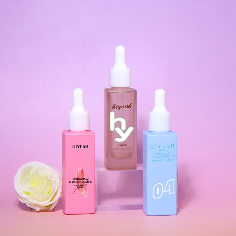 30ml Dropper Bottle | Square Design + White Rubber Bulb