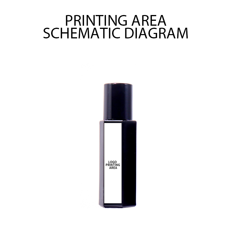 30ml Black - toned Hexagonal Lotion Bottle manufacture