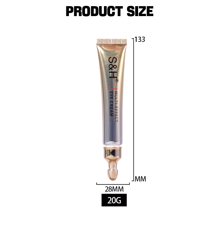 20ml Eye Cream Hose Packaging with Gold Cap factory