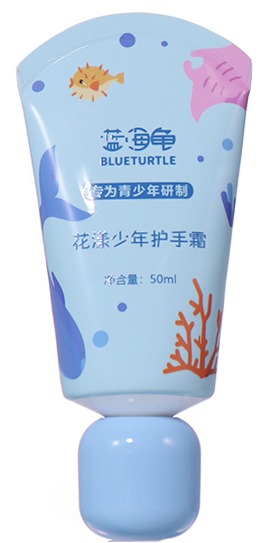 50ml Light Blue Curved Hose, Marine Design Shows Skincare Style supplier