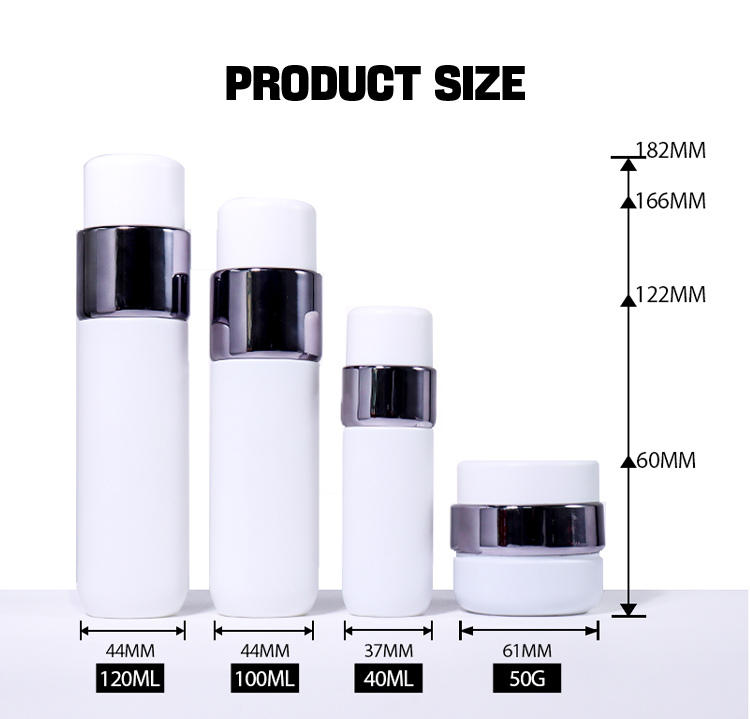 120ML, 100ML, 40ML Pure White Beauty Bottle Set supplier