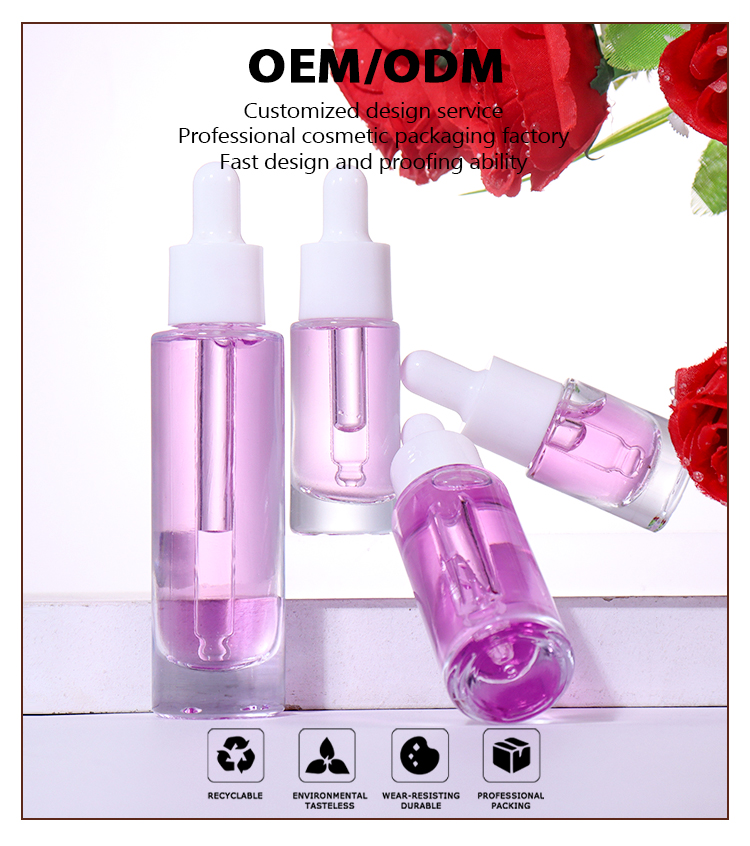 25ML,15ML,10ML,5ML Cosmetic Essence Bottle factory