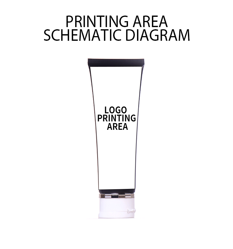 120ml Black Luxury Facial Cleanser Hose, White Cap Design Shows Exquisite Texture factory