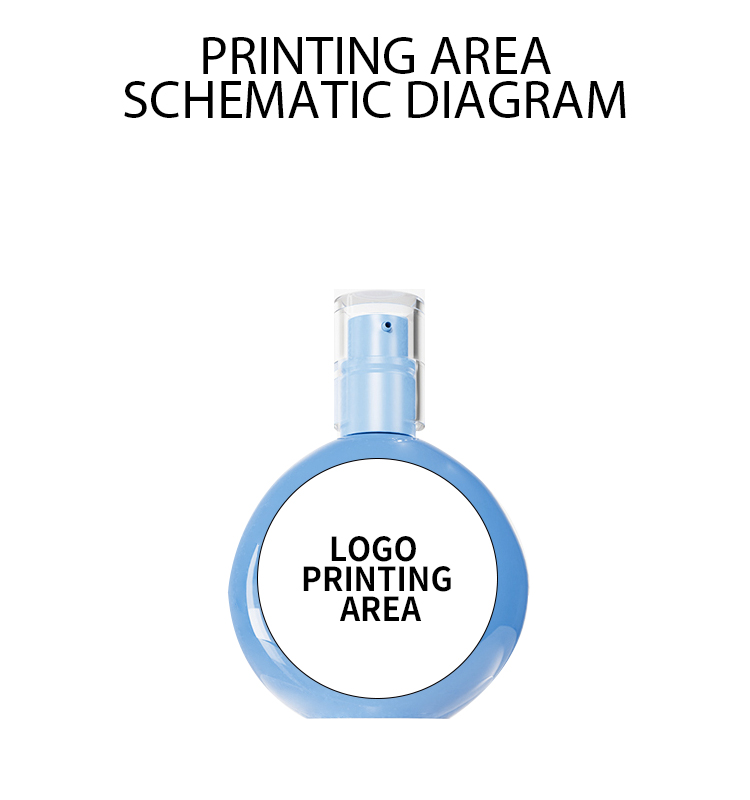 60ML Contrast - colored Irregular - shaped Lotion Pump Bottle details