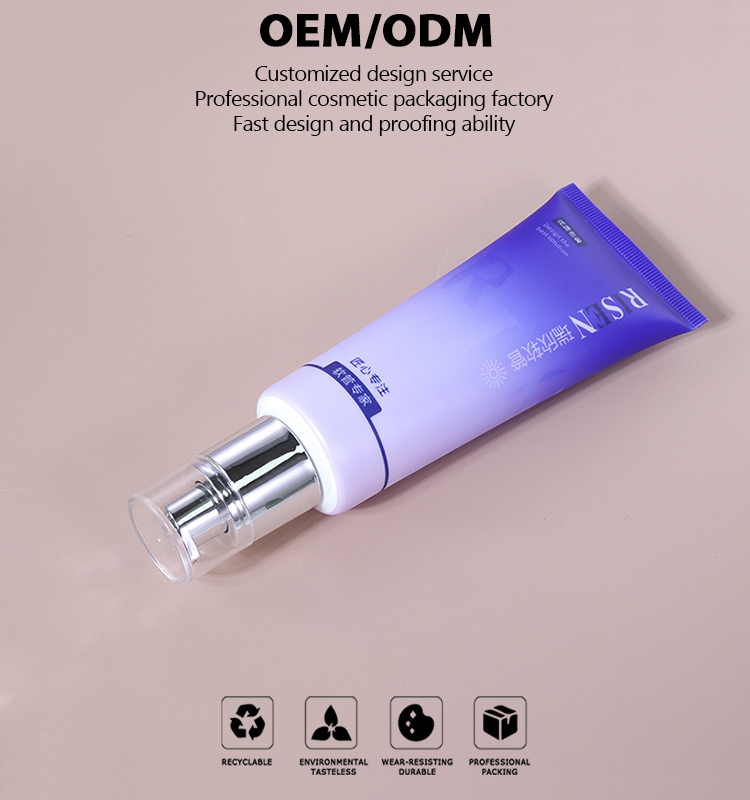 100ml Gradient Purple - White Beauty Hose, Silver Pump Design Shows Exquisite Texture details