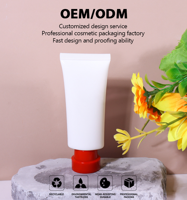 30ml Simple White Skincare Hose, Red Cap Adds Vitality and Charm factory