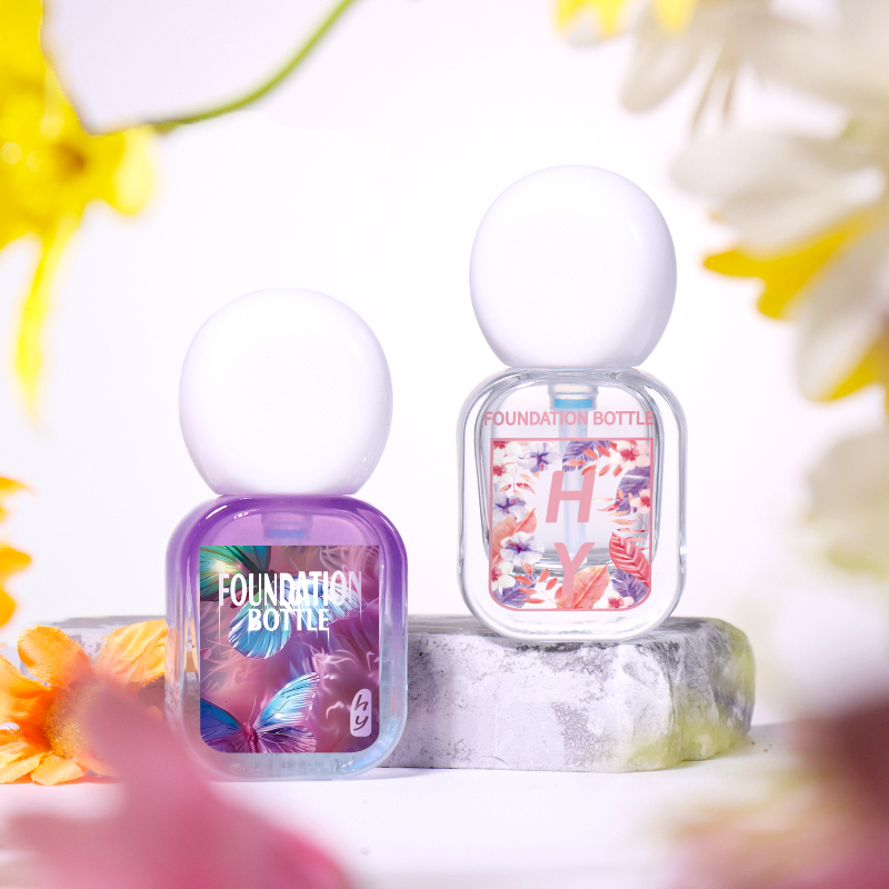 20ml Lotion Bottle: Dreamy Gradient Beauty Bottle, Square - Round Combination Shows Fresh Texture