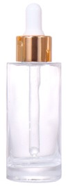 100ML, 80ML, 60ML, 50ML, 40ML, 30ML, 20ML Transparent / Frosted Dropper Beauty Bottle, Gold Lid Design Shows Light Luxury Texture manufacture