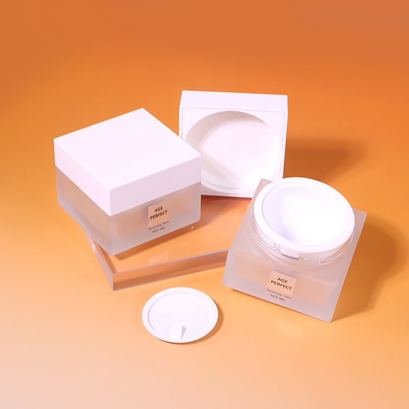 50G and 30G; simple square frosted texture cream bottle