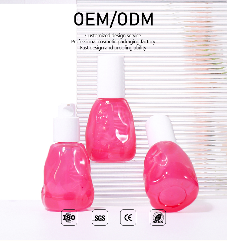 40ml Irregular Round Water - Drop Shaped Beauty Bottle manufacture
