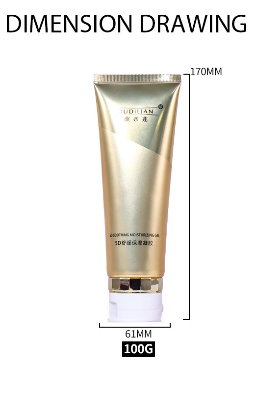 100ml Golden Luxury Skincare Hose, Gold-White Flip-Top Cap Highlights High-End Texture factory