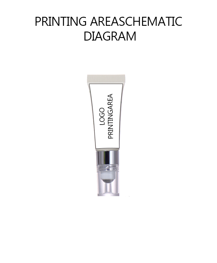 10ml Beige Tube with Transparent Silver Cap + Roller Ball Design details