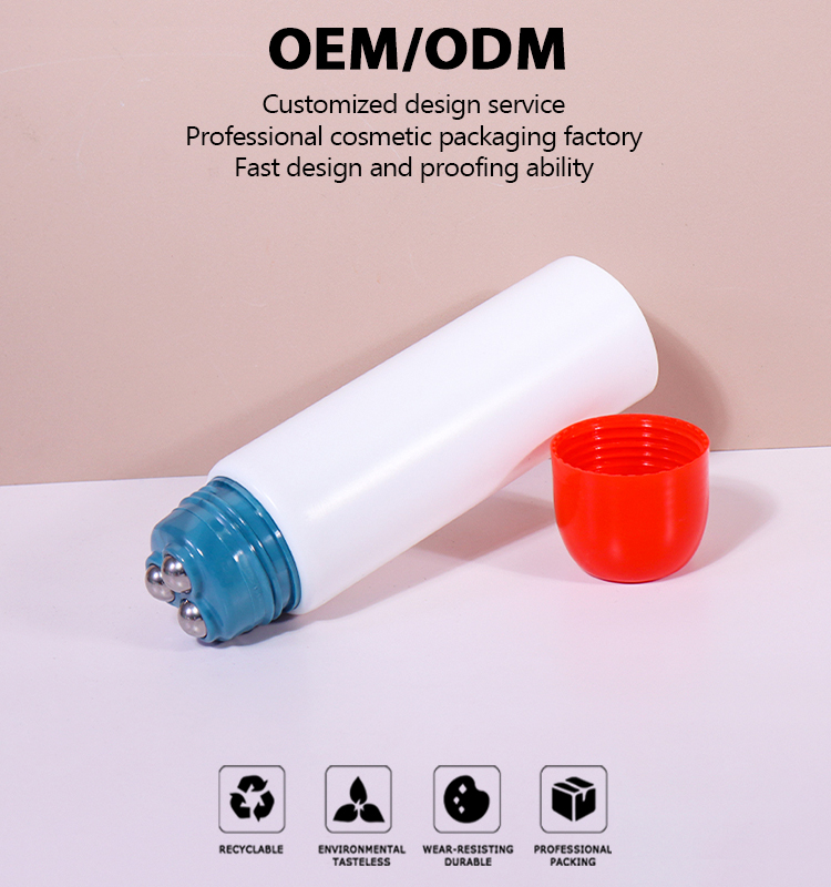 30ml White - Body Blue - Head Skincare Bottle, Red Cap Adds Vitality and Charm details