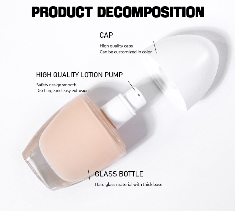 40ml Irregular Round Water - Drop Shaped Beauty Bottle factory