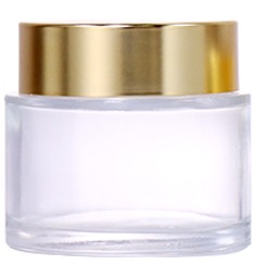 150G, 120G, 100G, 80G, 50G, 30G Transparent Cream Jars in Two Styles, Golden Lids and White Lids Show Diverse Elegance details