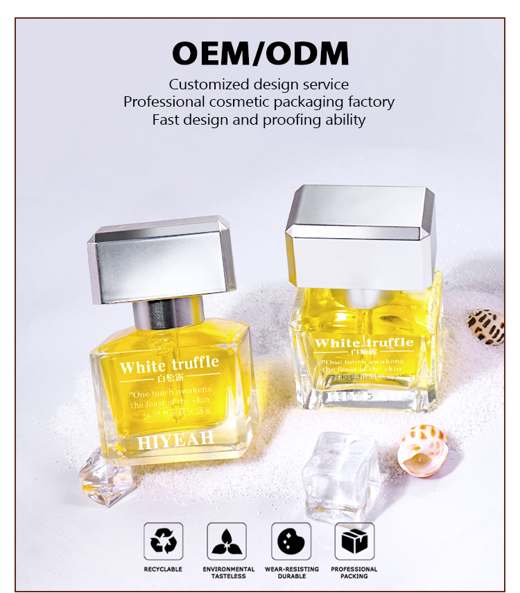 40ml Minimalist Transparent Essential Oil Bottle, Silver Square Cap Shows Exquisite Charm supplier