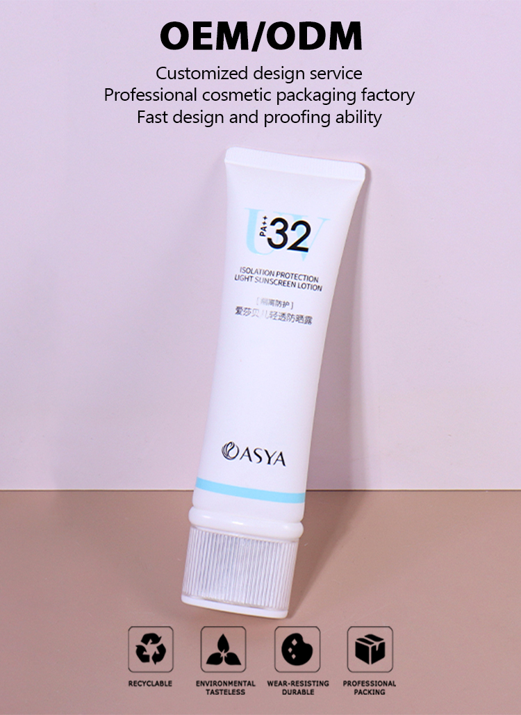 50ml Pure White Hose with White - Blue Color Matching Shows Fresh Charm factory