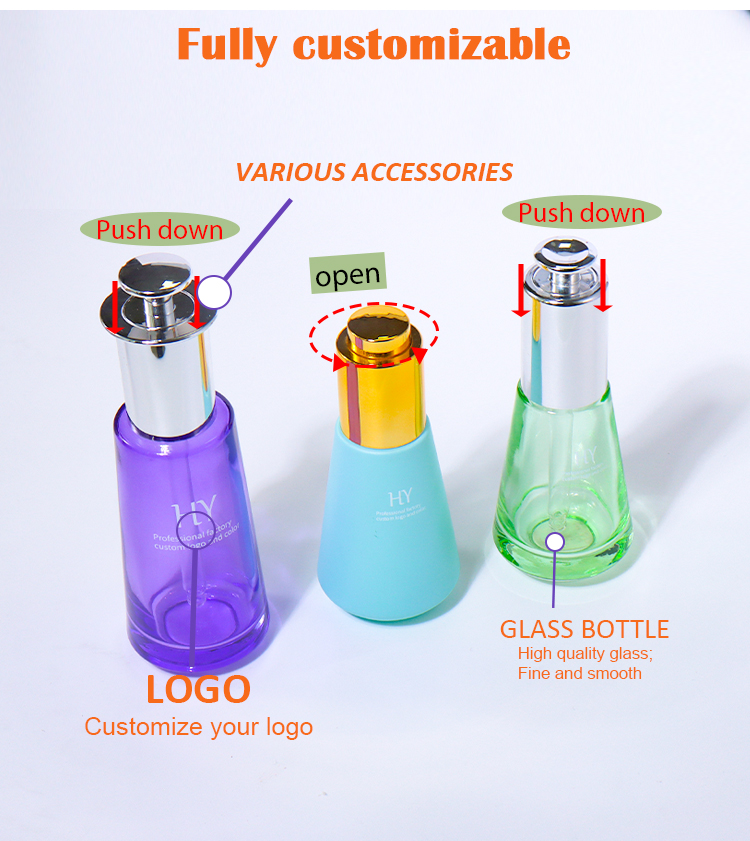 50ML,30ML Cosmetic Essence Bottle manufacture