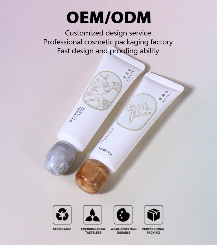 30ml Beauty Hose with Imitation Marble Cap, Fine Craftsmanship Highlights Quality and Taste supplier