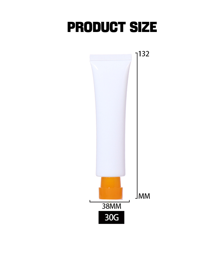 30ml White - Orange Contrast Color! Minimalist Style Hose Packaging details
