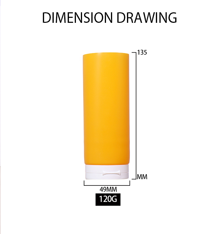 120ml Simple Cylindrical Skincare Hose, Flip - Top Cap Craft Shows Practical Taste factory