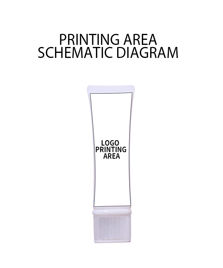 50ml Pure White Hose with White - Blue Color Matching Shows Fresh Charm details
