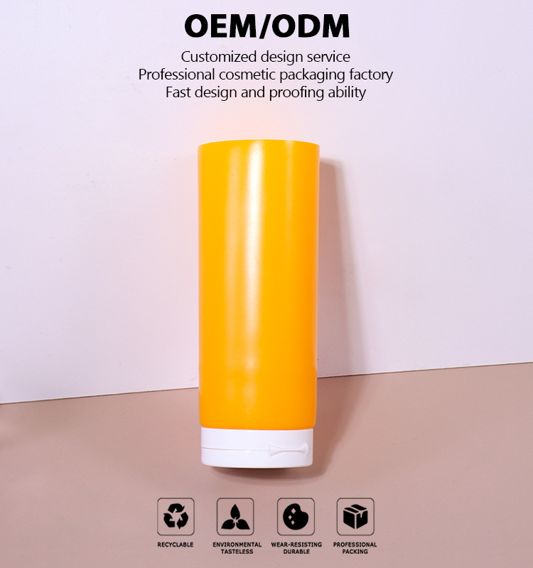 120ml Simple Cylindrical Skincare Hose, Flip - Top Cap Craft Shows Practical Taste details