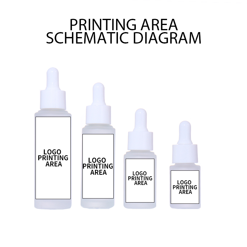 40ML, 30ML, 20ML, 10ML Minimalist Frosted Essence Bottle, Silver Lid / Dropper Shows Exquisite Charm manufacture