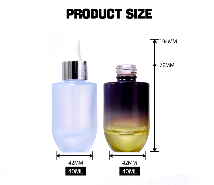 40ML Exquisite Dropper Beauty Bottle, Gradient and Frosted Textures Highlight Luxury manufacture