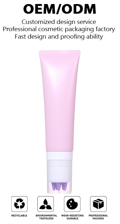 100ml Creative Massage Skincare Hose, Pink-White-Purple Color Matching Radiates Dynamic Charm details
