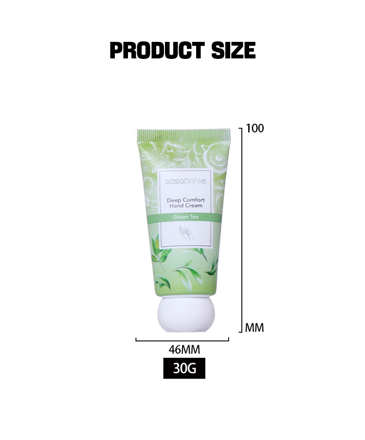 30ml Green Tea Hand Cream Tube, with Fresh Color Matching That's Super Healing factory