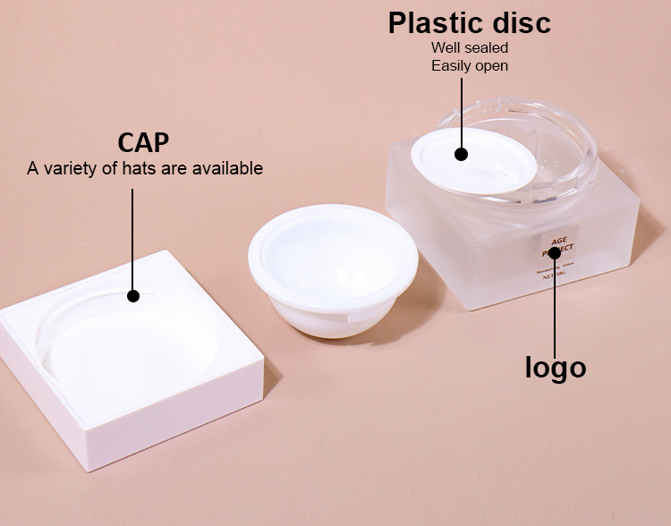 50G and 30G; simple square frosted texture cream bottle manufacture