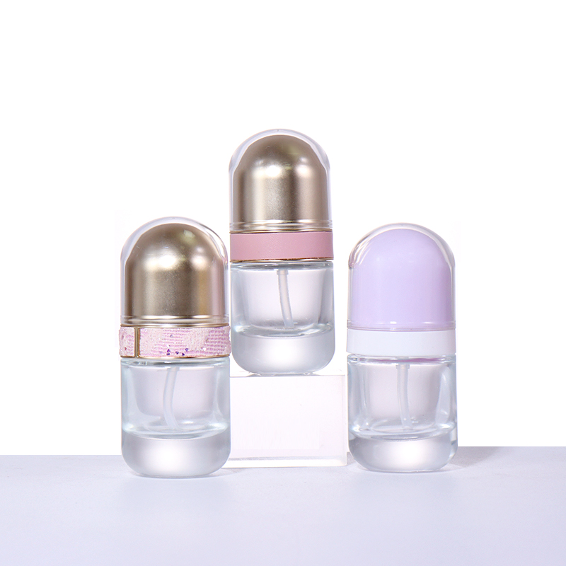 30ML Capsule - Shaped Transparent Lotion Bottle, Colorful Lid Decorations Show Exquisite Charm