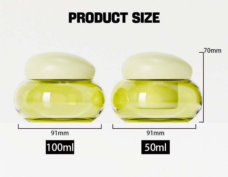 100G/50G Luxury Glass Jars for Skincare Empty Glass Cosmetic Jar Skin Care factory