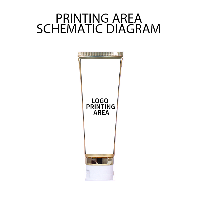100ml Golden Luxury Skincare Hose, Gold-White Flip-Top Cap Highlights High-End Texture manufacture