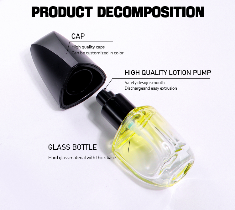 40ML and 100G Black - Cap Contrast - Color Beauty Bottles, Diverse Shapes Highlight Exquisite Texture manufacture