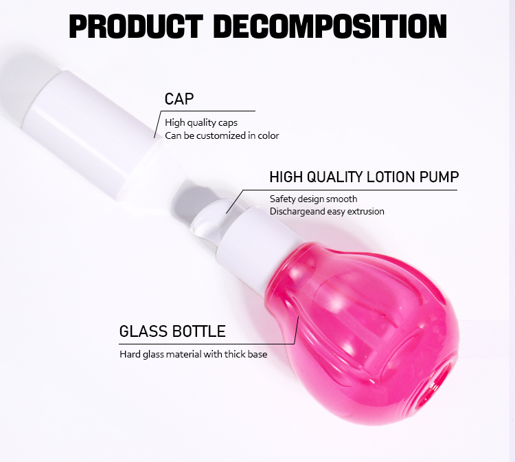 30ML Contrast - colored Irregular - shaped Lotion Pump Bottle manufacture