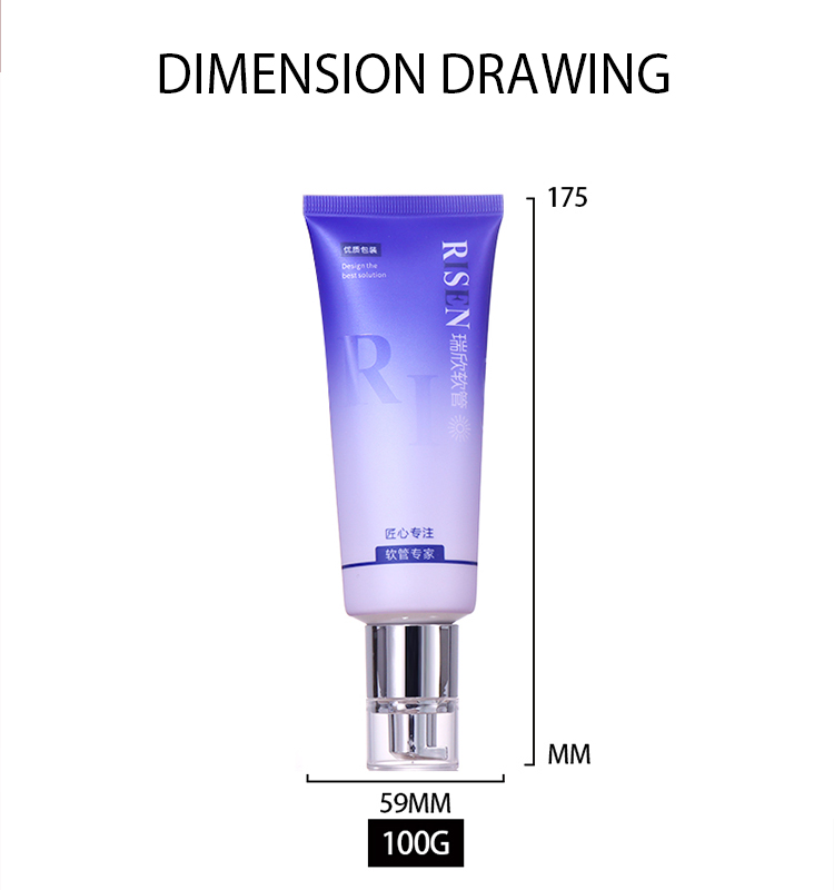 100ml Gradient Purple - White Beauty Hose, Silver Pump Design Shows Exquisite Texture factory