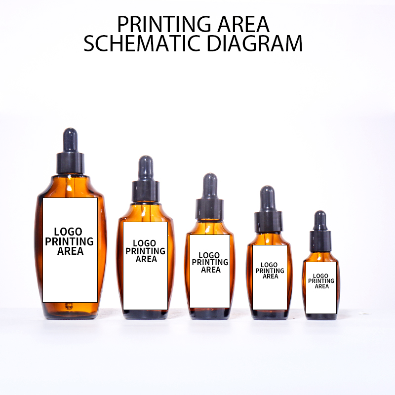 100ML/50ML/30ML/20ML/10ML Amber - Brown Dropper Bottles, Curved Bodies  manufacture