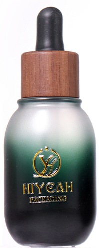 30ml dark green gradient frosted dropper bottle details