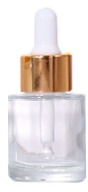 100ML, 80ML, 60ML, 50ML, 40ML, 30ML, 20ML Transparent / Frosted Dropper Beauty Bottle, Gold Lid Design Shows Light Luxury Texture factory