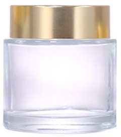 150G, 120G, 100G, 80G, 50G, 30G Transparent Cream Jars in Two Styles, Golden Lids and White Lids Show Diverse Elegance details