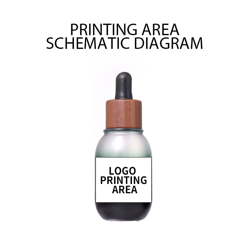 30ml dark green gradient frosted dropper bottle supplier