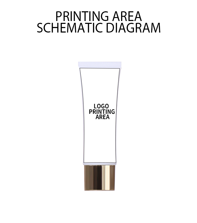 80ml Beauty Hose with White Body and Gold Cap, Minimalist Design Highlights High - end Texture factory