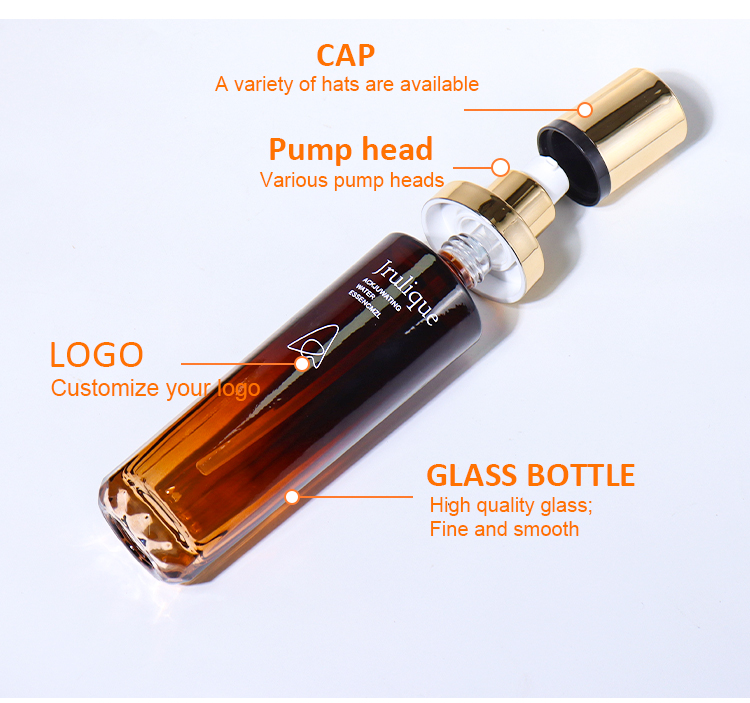 50G/30G Luxury Glass Jars for Skincare Empty Glass Cosmetic Jar Skin Care manufacture
