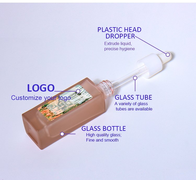 30ml Dropper Bottle | Square Design + White Rubber Bulb manufacture