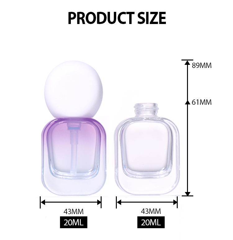 20ml Lotion Bottle: Dreamy Gradient Beauty Bottle, Square - Round Combination Shows Fresh Texture supplier
